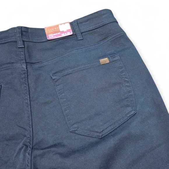 Jachs New York Mens Navy Blue Straight Fit Mid-Rise Straight Leg Pants 40x29 NWT - Picture 9 of 10